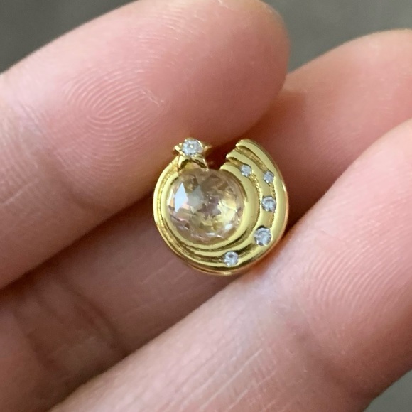 NWOT Gold Sparkling Shooting Star Charm Sterling Silver 925 - Picture 12 of 16